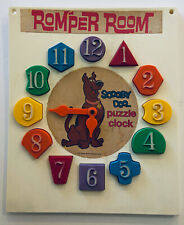 Vintage Scooby Doo 1976 Romper Room Educational Clock Toy with All Pieces