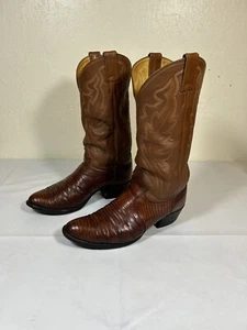 Vintage Justin Eidechsenhaut Leder Western Cowboystiefel Größe 8,5 EE (8303) USA - Bild 1 von 12