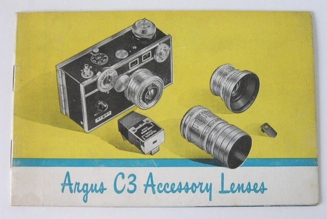 Manual de instrucciones de lentes accesorios Argus C3 1953 Foto 1 de 1