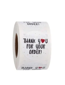 ¡NUEVO! PEGATINAS DE UN ROLLO DE 500 GRACIAS ESLOGAN DE 1 - Imagen 1 de 4
