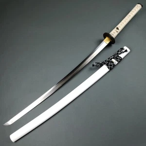 Musashi - Umi 海 1060 and 1045 Steel Blade Clay Tempered Samurai Sword Katana - Picture 1 of 8