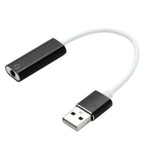 USB To 3.5 mm Stereo Jack Headset Audio Adapter Cable External Sound Card Jack