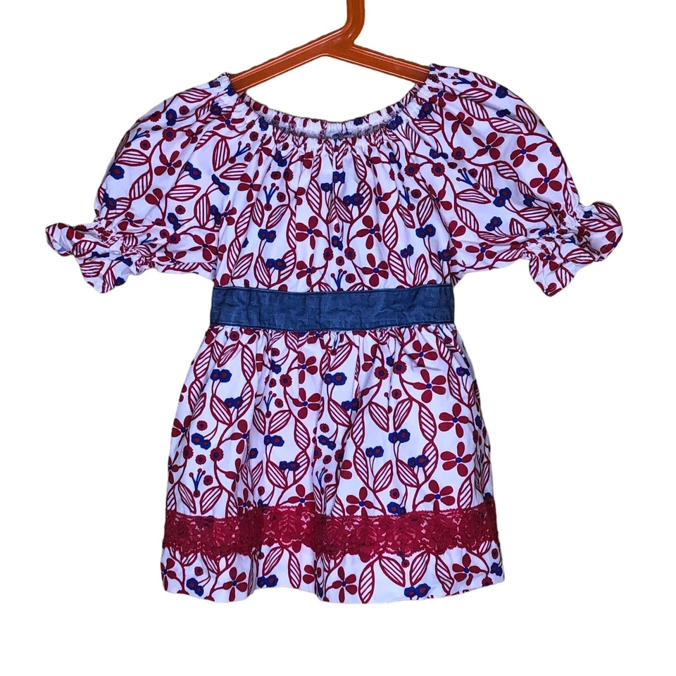 Camisa túnica Matilda Jane roja blanca y azul 6 Foto 1 de 3