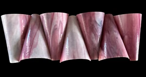 vintage Slag Swag Lamp Light panels 7" 1/8 Textured pink - Picture 1 of 6