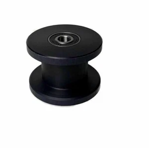 1x schwarzes Nylonrad 2,8" Durchmesser mit 1,25" Nut Schwerlastrad - Bild 1 von 5