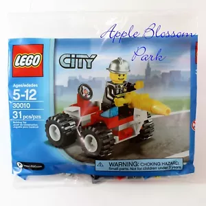 NUOVO Sigillato Lego FIRE CHEIF Pompiere ATV City Minifig Uomo Polybag Set 30010 - Foto 1 di 4