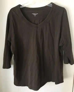 Ladies Coldwater Creek Dark Brown Blouse Size 18 - Picture 1 of 9