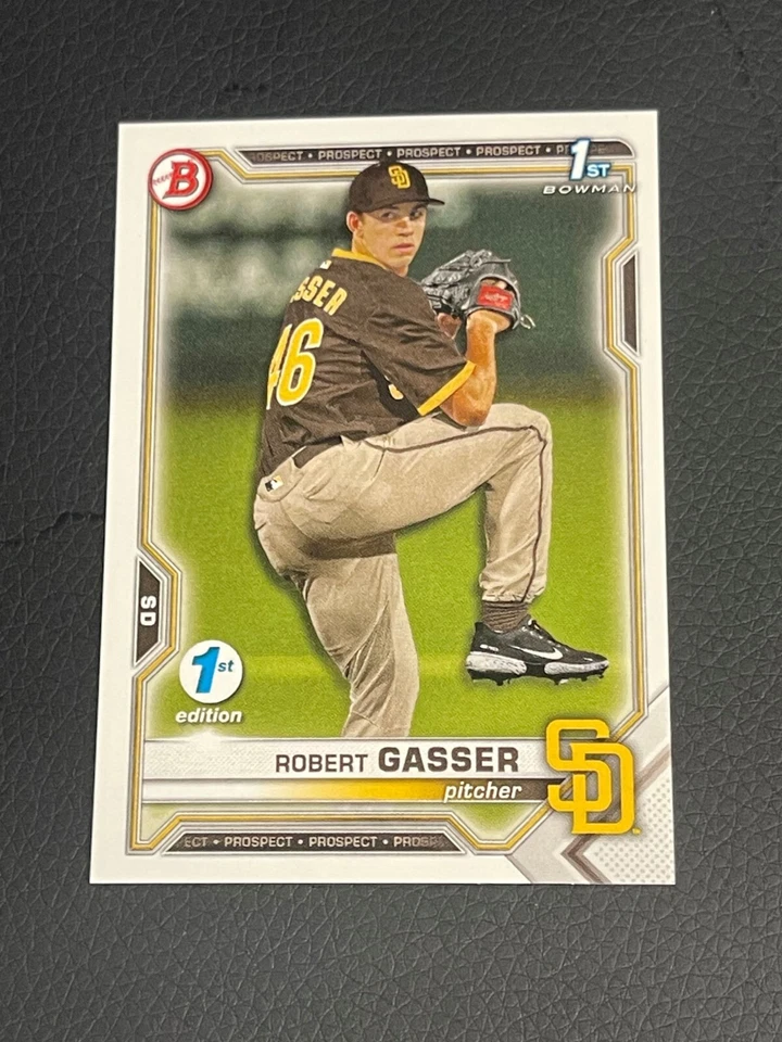 2021 Bowman Draft  Robert Gasser #BD-135 First 1st Rc Rookie 1st Edition - Image 1 of 1