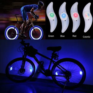 2 x Outdoor Spoke Bike Tyre Lights LED Bright Flashing Safety Lamp - Picture 1 of 16