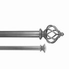 36 - 72 in Twist Cage Double Curtain Rod Set - Aged Pewter - 7350760 - 735-0760