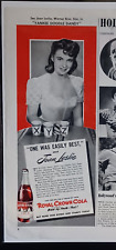 1942 Royal Crown Cola Vintage Print Ad 40s Joan Leslie Buy WWII U.S. War Bonds