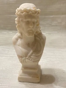 4.5” Vintage Religious head of Jesus Christ Crucified Statue Salt-stone - Picture 1 of 7