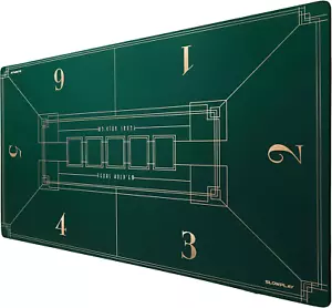 47 X 27 Inch Texas Hold'Em Poker Mat | Portable Poker Table Top with Art Deco La - Picture 1 of 6