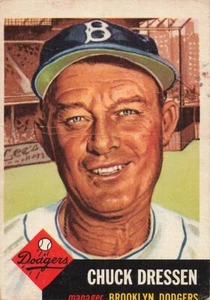 CHUCK DRESSEN 1953 TOPPS BASEBALL #50 - Picture 1 of 2