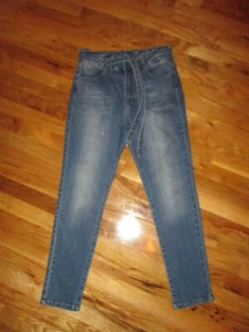 Ladies Jrs Black Label C'est Toi Belt Tie High Rise Paperbag Jeans Size 11 30x27 - Picture 1 of 9
