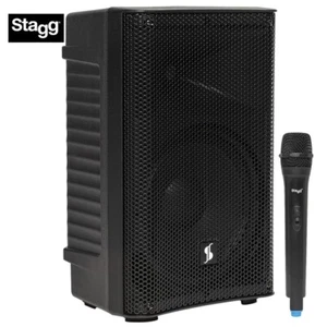 Stagg 10" 125W Bluetooth Battery Powered Active Speaker With Microphone AS10B US - Picture 1 of 5