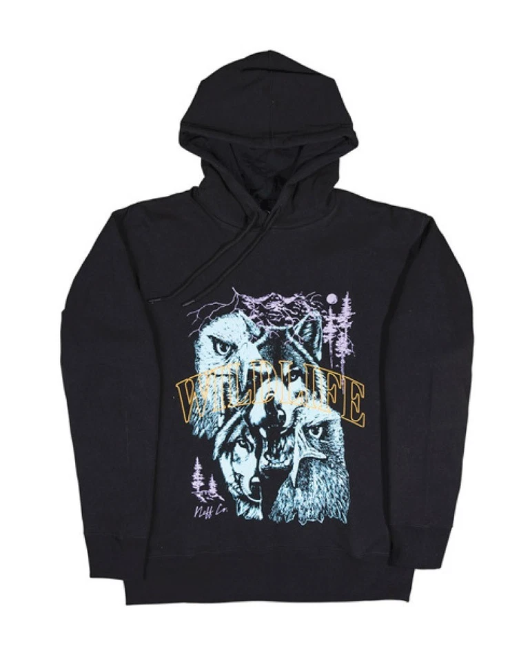 Moletom com capuz Neff Wildlife, masculino médio, preto novo - Imagem 1 de 1