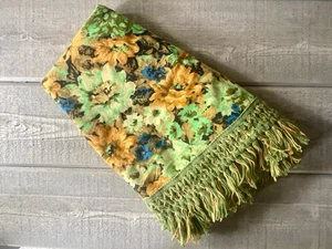 "Mantel vintage flecos florales años 70 redondo 70""" - Imagen 1 de 7
