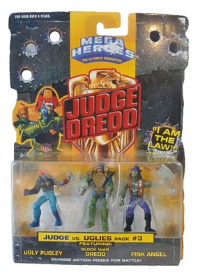 Vintage 1995 JUDGE DREDD Mega Heroes 'Judge vs. Uglies' Micro Pack 3. Block War Foto 1 de 2