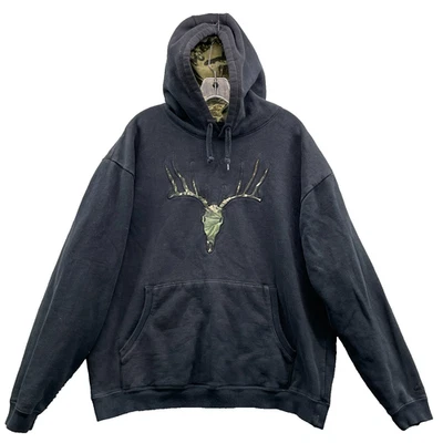 Cabela's Hoodie Men XL Black Deer Camo Hunting Sport Outdoor Workwear Casual Gym - Image 1 of 4