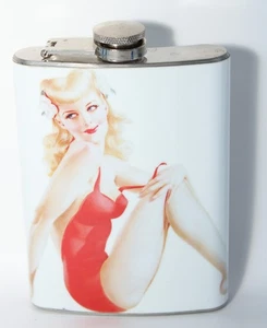Sexy Pinup 15 Lencería Sexy Frasco 8oz Acero Inoxidable Modelo Vintage - Imagen 1 de 4