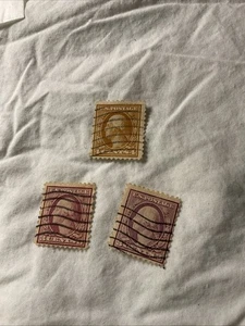 U.S.-(1917)-Scott # 501A /501B/503A-WASHINGTON lot Of 3 Stamps-USED-#11 - Picture 1 of 4