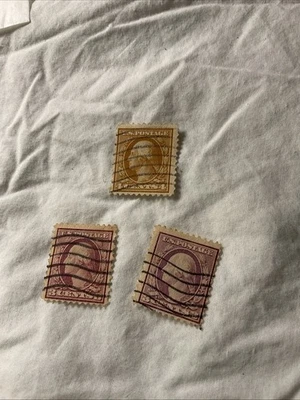 U.S.-(1917)-Scott # 501A /501B/503A-WASHINGTON lot Of 3 Stamps-USED-#11 - Image 1 of 4