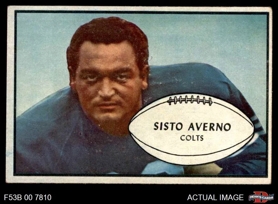 1953 Bowman #8 Sisto Averno Colts RC Muhlenberg 3 - VG - Image 1 of 1