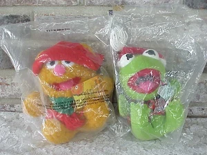 Vintage McDonald's Baby Fozzie Bear Baby Kermit Plushies Muppets Jim Henson 1987 - Picture 1 of 11