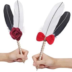 Luxury 2-Pack Feather Quill Pen for Weddings - 11" Elegant Bridal Calligraphy... - Picture 1 of 7