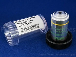 Objetivo microscopio Zeiss Plan-Achromat 10x /0,25 Ph1 ∞/- P/N 415500-1605-001 - Imagen 1 de 1