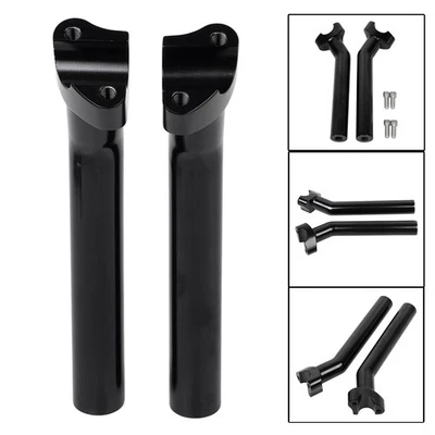Black 8.5" Pullback Risers 1" Handlebars For Harley Dyna Fat Boy Road Glide King - Image 1 of 4