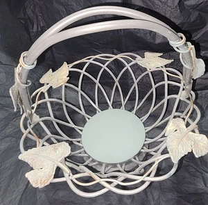 Refurbished Godinger Metal Wedding Centerpiece Basket Vine & Leaf Design Decor - Picture 1 of 7