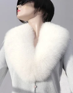 Fourrure Écharpe Shadowfuchs Étole Col Filets Manteau Cou Bijoux Hiver Blanc - Imagen 1 de 8