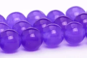 6MM Purple Jade Beads Grade AA Round Gemstone Loose Beads - Picture 1 of 4