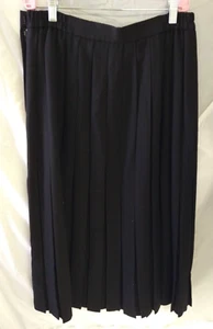Maxi Falda Negra De Colección Para Mujer Leo NARDUCCI Talla 12 100% Lana Completa Redonda Plisada Preparación - Imagen 1 de 5