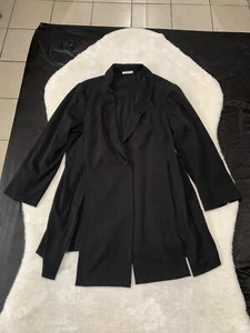 MM Lafleur Damen Schwarz Jardigan Blazer 1 Knopf Größe +3 Jacke - Bild 1 von 8