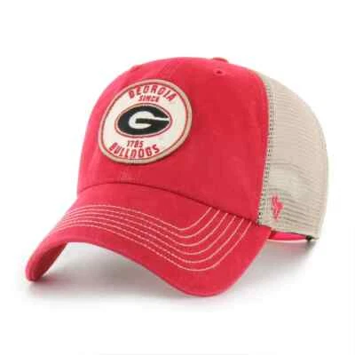 Sombrero de limpieza Georgia Bulldogs vintage rojo '47 marca Snapback malla para hombre Foto 1 de 2