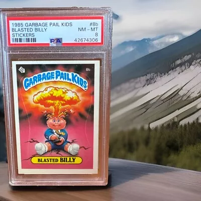 🔥1985 Garbage Pail Kids Blasted Billy 8b PSA 8 Matte Stickers Series 1 GPK🔥 - Image 1 of 2