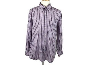 Peter Millar XL Multicolor Gingham Plaid Long Sleeve Button-Up Casual Men Shirt - Picture 1 of 7