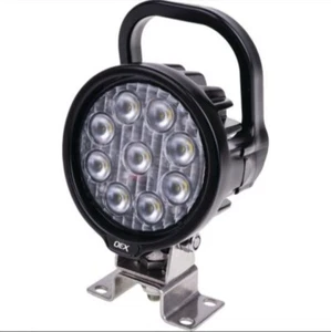 LED Work Light with Handle & Switch - Round 9 LED  - 12V/24V  CISPR25 rated - Picture 1 of 2