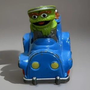 1987 Muppets Playskool Oscar The Grouch Diecast Metal Toy Car Trash Sesame St - Picture 1 of 7