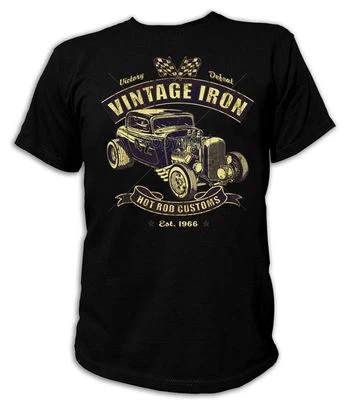 STEDMAN UV Vintage Iron Hot Rod Customs Ratty Rod Dragster Nose Art Rockabilly V8 T-Shirt