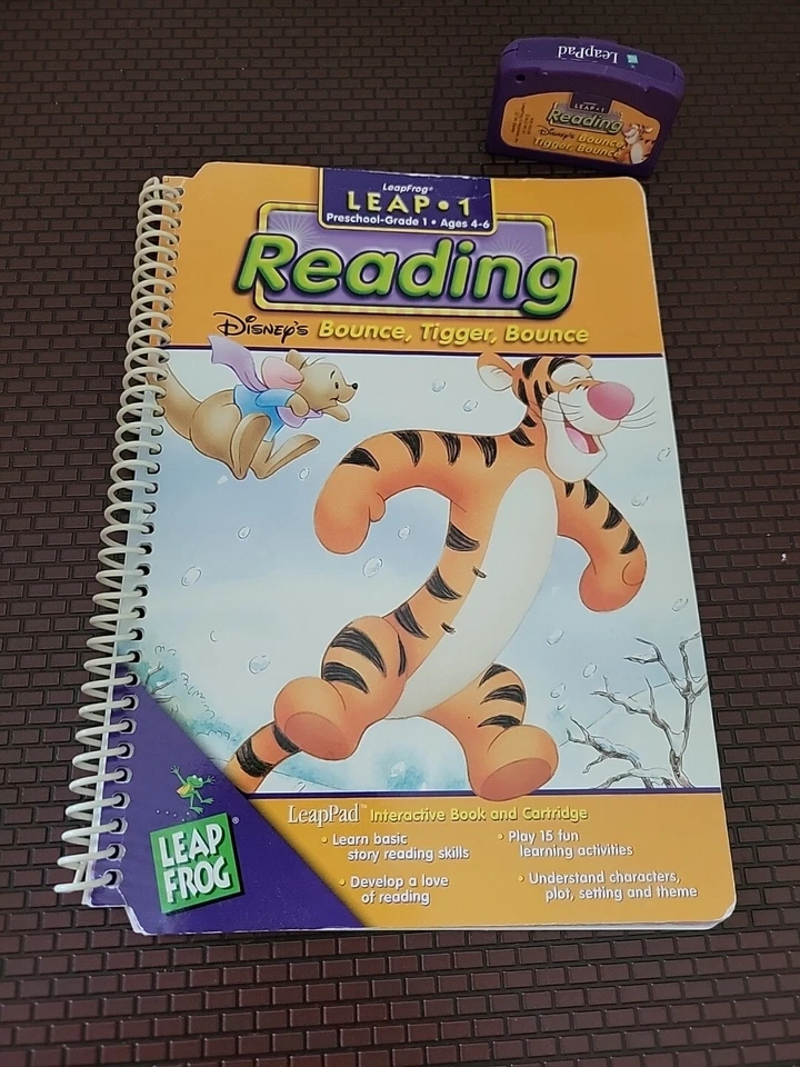 LeapFrog LeapPad Leap 1 Disney Bounce Tiger Bounce Book & Cartridge Pre K- 1 NEW - Image 1 of 1
