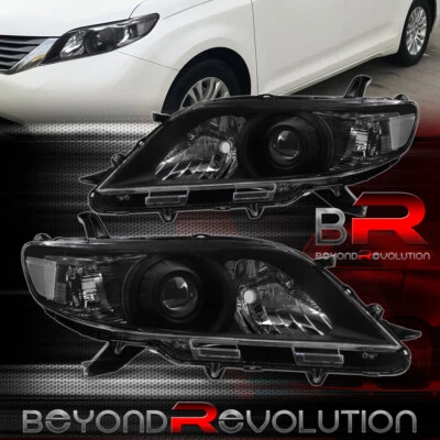 For 2011-2020 Sienna Replacement Black Halogen Head Light Clear Corner Lamps Set Foto 1 de 4