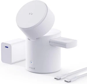3 in 1 Wireless Charging Stand with Auto Rotation, Charging Station with Magn... - Photo 1 sur 6