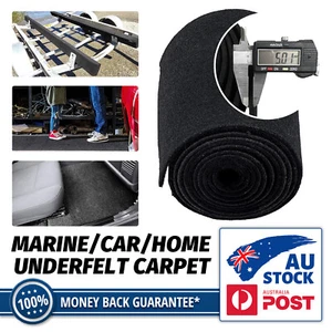 30cm*400cm Black Marine Deck Boat Carpet Underfelt Roof Trunk Van Lining - Picture 1 of 14