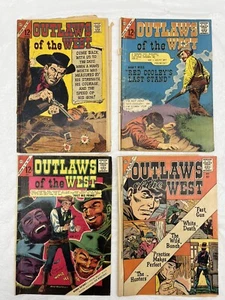 4 Vintage Western Comic Books OUTLAWS of the WEST V2 #25,#54,#52,#62 Comics lot - Picture 1 of 16