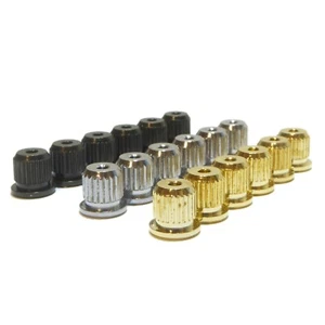 Juego de seis casquillos de cuerda de guitarra arbustos en cromo negro u dorado - Imagen 1 de 27
