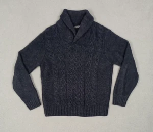 VTG Immagini Italy Wool Blend Men's Size M Cable Knit Fisherman Sweater Academia - Picture 1 of 10